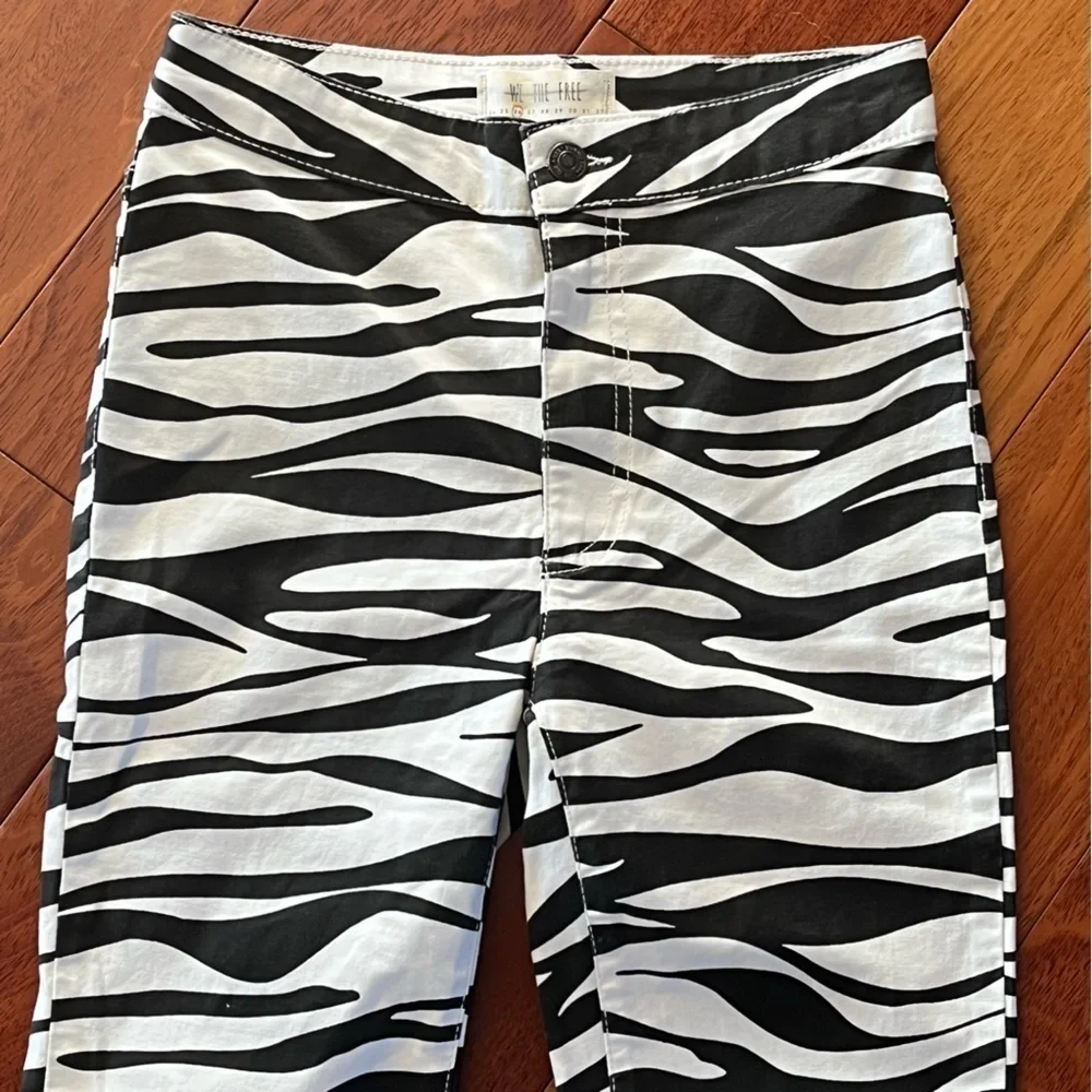 Free People Zebra Belle Printed Skinny Stretch Pants 26 We The Free